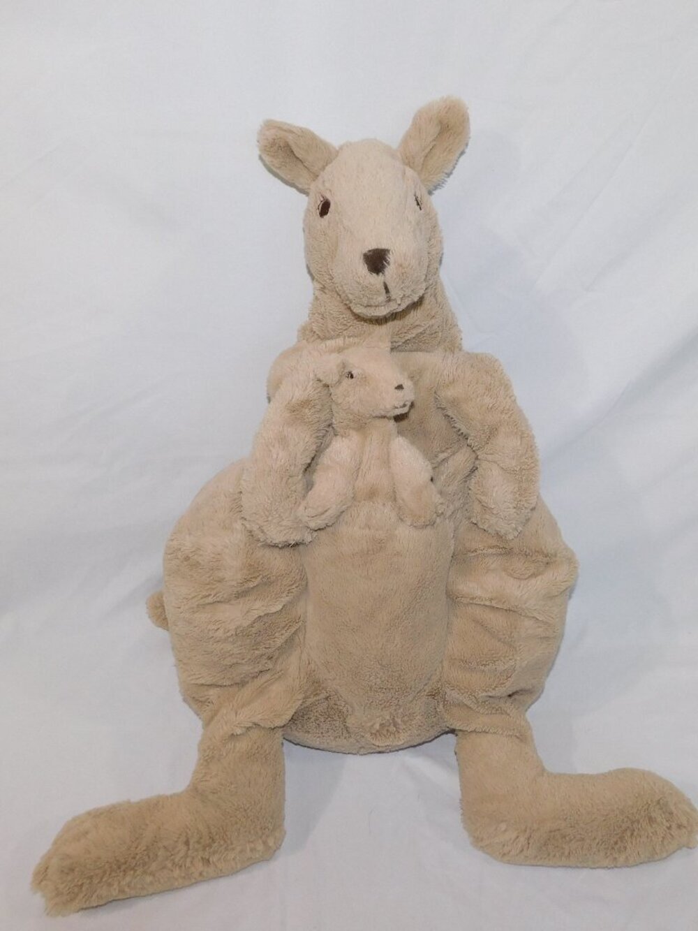 IKEA Kangaroo Plush Mom Baby Joey 27" Soft Toy KLAPPAR KÄNGURU Stuffed Animal